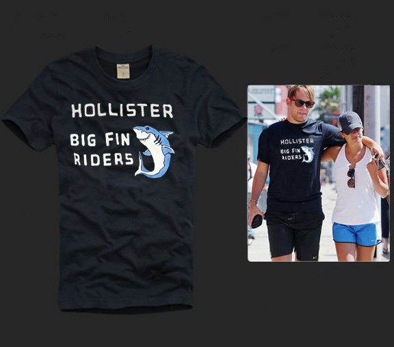 Hollister Hombres De Cuello Redondo Con Gente Fotos Corto Remera HCO4296